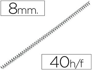 Espiral Metalico Q-Connect 64 5:1 8Mm 1M Caja 200 ud