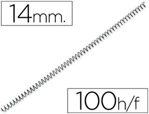 Espiral Metalico Q-Connect 64 5:1 14 mm Caja 100 ud