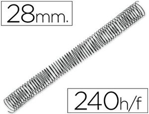 Espiral Metalico Q-Connect 64 5:1 28Mm 1,2Mm Caja de 50 Unidades