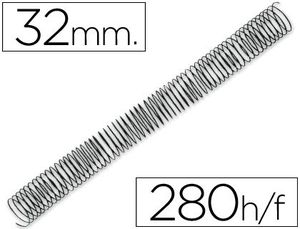 Espiral Metalico Q-Connect 64 5:1 32Mm 1,2Mm Caja de 50 Unidades
