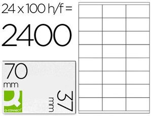 Etiqueta Adhesiva Q-Connect 70X37 mm Caja 100 Hj A4