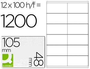 Etiqueta Adhesiva Q-Connect 105X48 mm Caja 100 Hojas A4