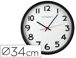 Reloj Pared Redondo Pp 35 cm Marco Negro