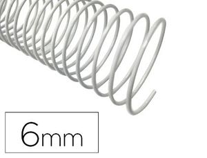 Espiral Metalico Q-Connect Blanco 64 5:1 6 mm 1Mm Caja de 200 Unidades