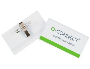 Identificador Q-Connect con Pinza e Imperdible Kf17458 54X90 mm