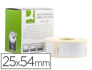 Etiqueta Adhesiva Permanente Q-Connect Kf18531 Compatible Dymo 11352 Tamaño 54X25 mm Caja con 500 Et