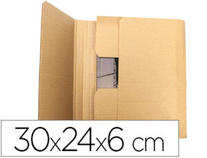 Caja para Embalar Q-Connect Libro Medidas 300X240X60 mm Espesor Carton 3 mm