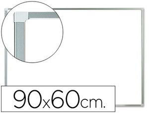 Pizarra Blanca Q-Connect Melamina Marco de Aluminio 90X60 cm