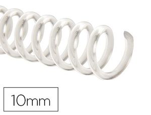 Espiral Plastico Q-Connect Transparente 32 5:1 10Mm 1,8Mm Caja de 100 Unidades