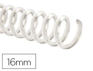 Espiral Plastico Q-Connect Transparente 32 5:1 16Mm 2Mm Caja de 100 Unidades
