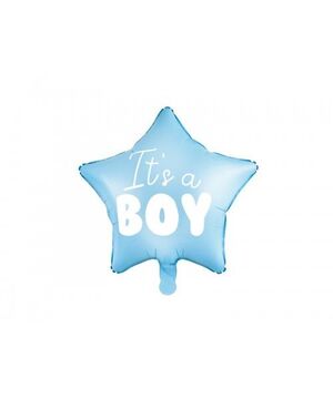 Globo Foil Estrella It´s a Boy 45 cm Azul Claro