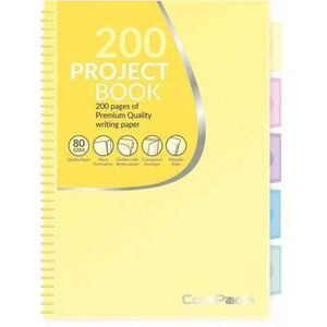 Cuaderno Espiral 5X5 A5 Coolpack Proyect Book Amarillo
