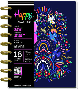 Agenda Classic Happy Planner 2024 Brights 18 Meses