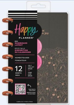 Agenda Mini Happy Planner 2023 Homesteader 12 Meses