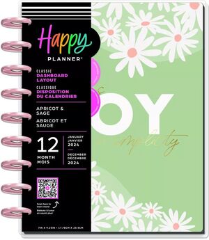 Agenda Happy Planner 17,78 X 23,5 cm Apricot Sage 2024