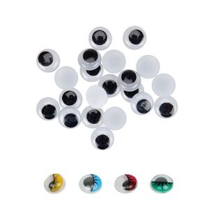 Pack 20 Ojos Moviles Oval Negro 20Mm.