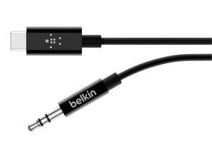Cable Belkin F7U079Bt06-Blk Usb-C a Jack 3,5 mm Color Negro