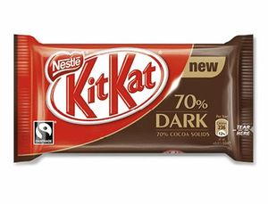Kit Kat Nestle Dark 70% Cacao Paquete de 4 Barritas