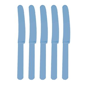 Cuchillos Plástico Azul Caribe Paquete 10 uds.