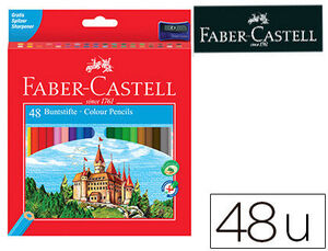 Lapices de Colores Faber-Castell C/48 Colores Hexagonal Madera Reforestada