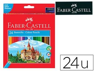 Caja 24 Lapices Madera Hexagonales Faber-Castell Colores Surtidos