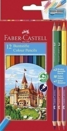 Lapices Colores Bicolor Faber-Castell Estuche de 12 + 3
