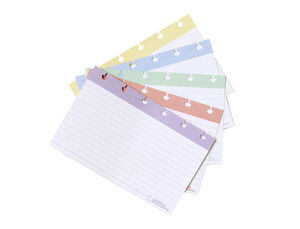 Fichas Pautadas Cuaderno Inteligente Colores Surtidos Pack de 50 Unidades