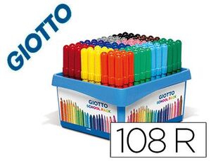 Rotulador Giotto Turbo Maxi School Pack de 108 Unidades 12 Colores X 9 Unidades