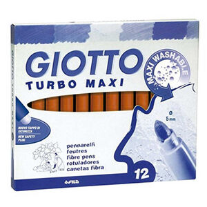 Rotulador Giotto Turbo Maxi 12 Unid Marrón Claro