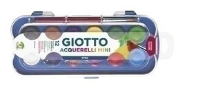 Acuarelas Giotto Mini 23 mm Estuche 12 + Pincel