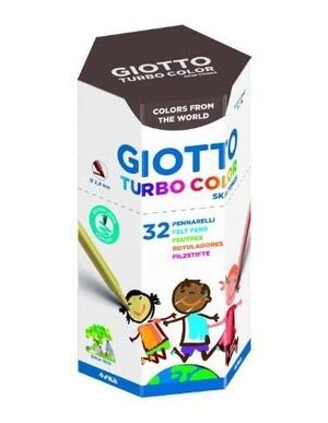 Rotulador Giotto Turbo Color Skin Tones Bote Carton 32 ud
