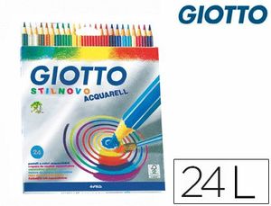 Lapices Giotto Stilnovo Acuarelables Caja 24 Colores Surtidos