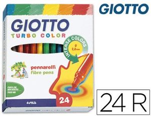 Rotulador Giotto Turbo Color Caja 24 Colores Surtidos