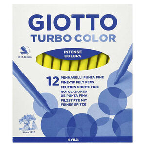 Caja 12 Rotuladores Giotto Turbo Amarillo