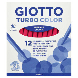 Caja 12 Rotuladores Giotto Turbo Rojo