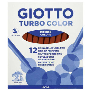 Rotulador Giotto Turbo 12 Unid Marrón Oscuro