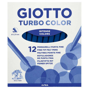 Rotulador Giotto Turbo Color Lavable con Punta Bloqueada Unicolor Azul Oscuro