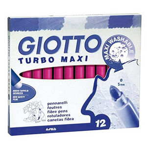 Caja 12 Rotuladores Giotto Turbo Maxi Magenta