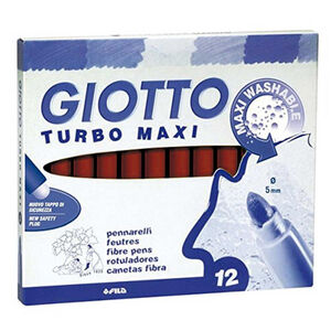 Rotulador Giotto Turbo Maxi 12 Unid Marrón Oscuro