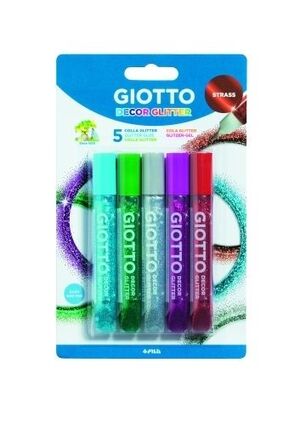 Cola Giotto Glitter Strass (Tubo) 10,5Ml. Blister de 5