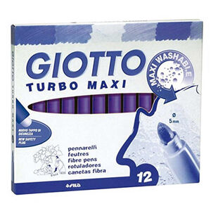 Caja 12 Rotuladores Giotto Turbo Maxi Violeta