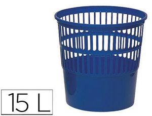 Papelera Plastico 119 Azul Medida 27. 5X27. 5 cm