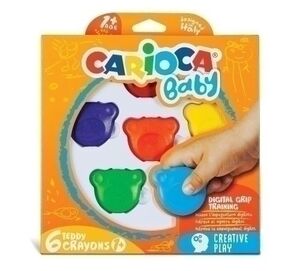 Ceras de Colores Carioca Baby Teddy Caja de 6
