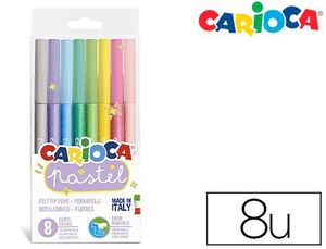 Rotulador Carioca Pastel Blister 8 Colores Surtidos