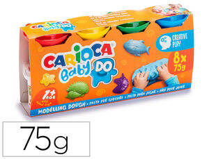 Pasta de Modelar Carioca Baby Dough Bote 75 G Set de 8 Colores Surtidos
