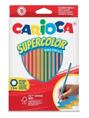 Lapices Color Carioca Supercolor Caja de 18