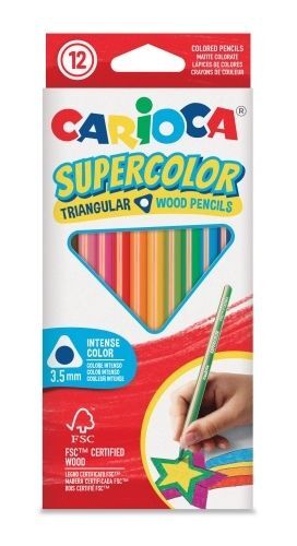 Lapices Color Carioca Supercolor Triangular Caja de 12