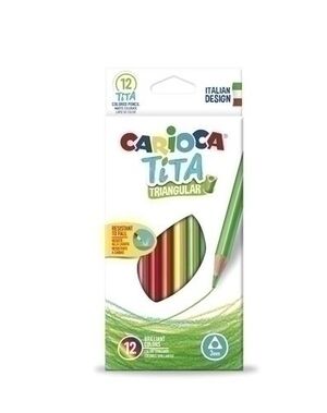 Lapices de Colores Carioca Tita Triangular Estuche de 12