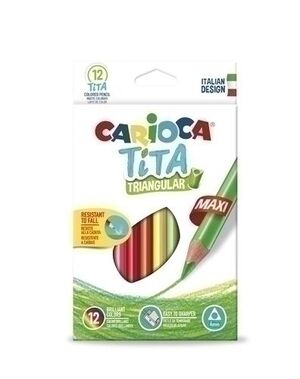 Lapices de Colores Carioca Tita Triangular Maxi Estuche de 12