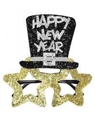 Gafas Feliz Año Nuevo Purpurina Oro